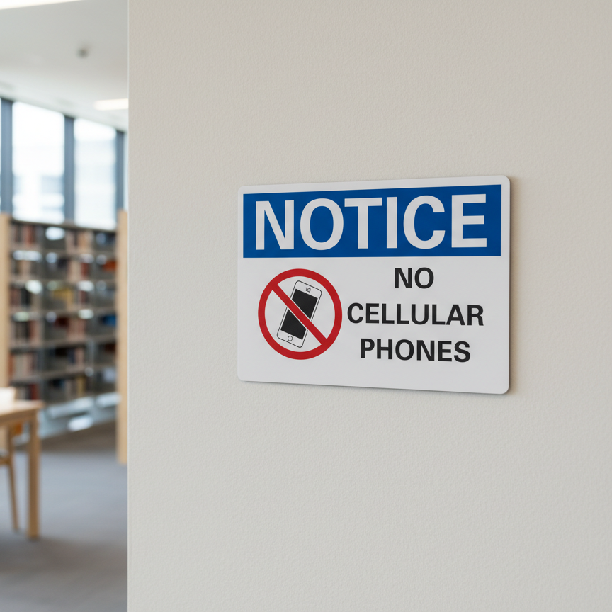 Notice No cellular phones - Image 2