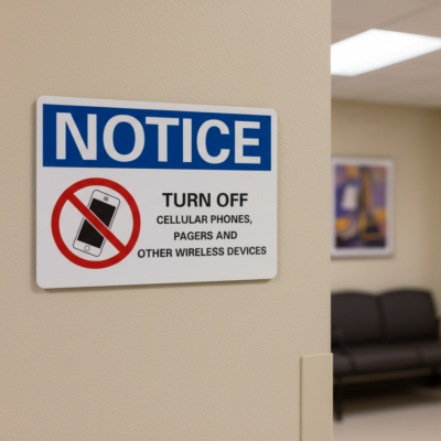 Notice Turn off cellular phones pagers and other