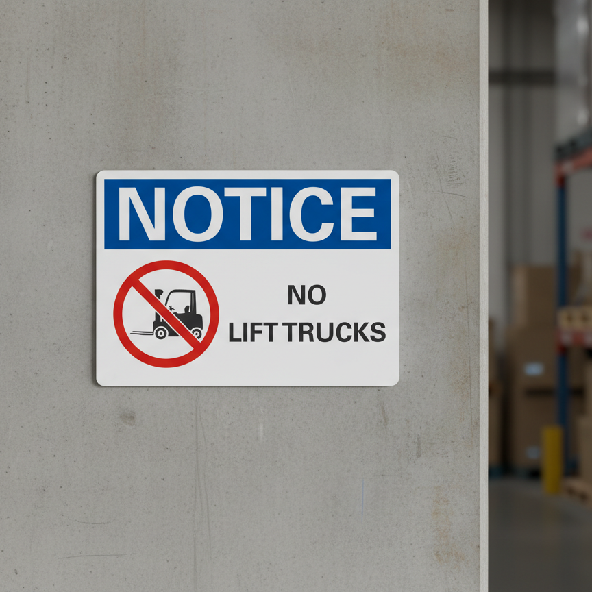 Notice No lift trucks - Image 2