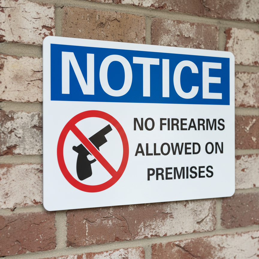 Notice No firearms allowed on premises - Image 2