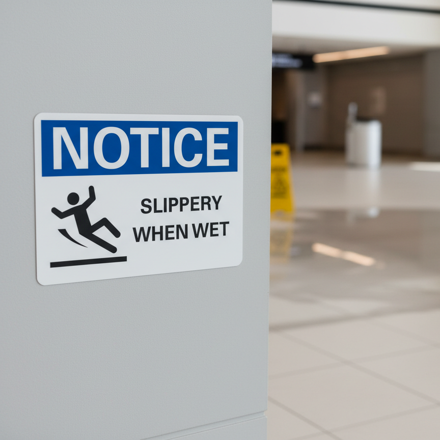 Notice Slippery when wet - Image 2