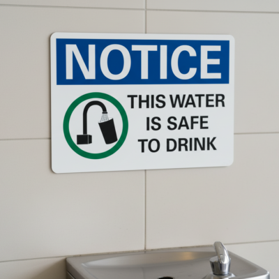 Notice This water is safe to drink