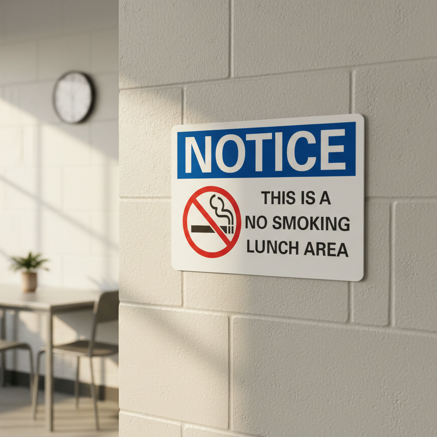 This is a no smoking lunch area English - Image 2