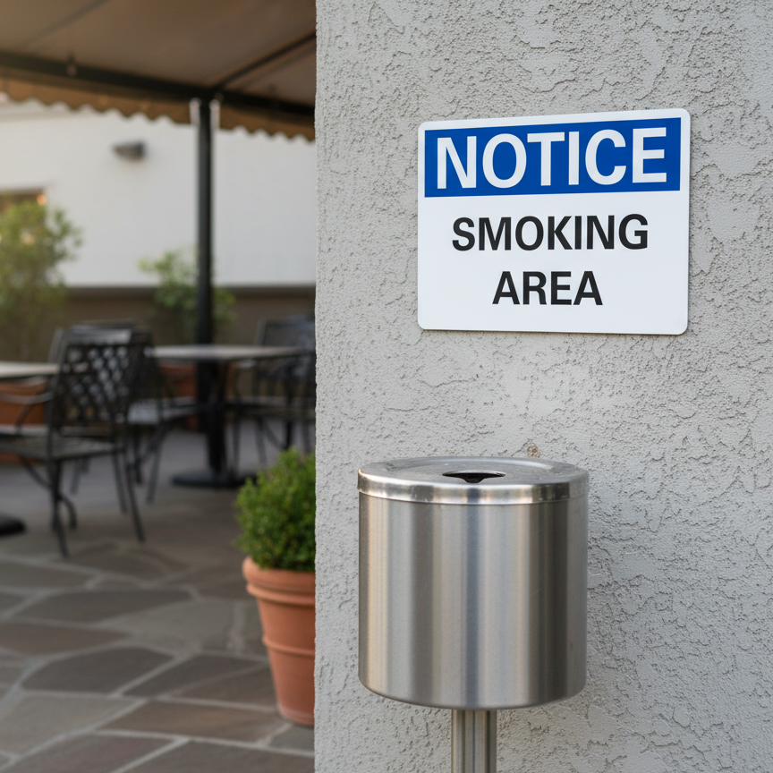 Notice Smoking area