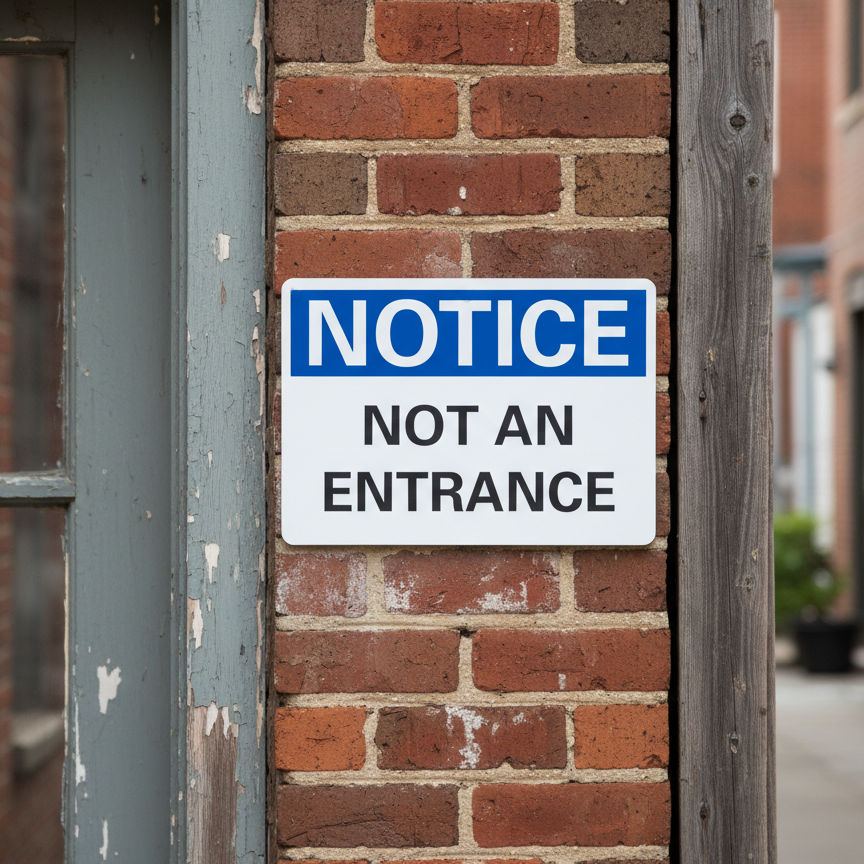 Notice Not an entrance - Image 2