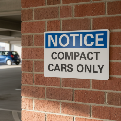 Notice Compact cars only