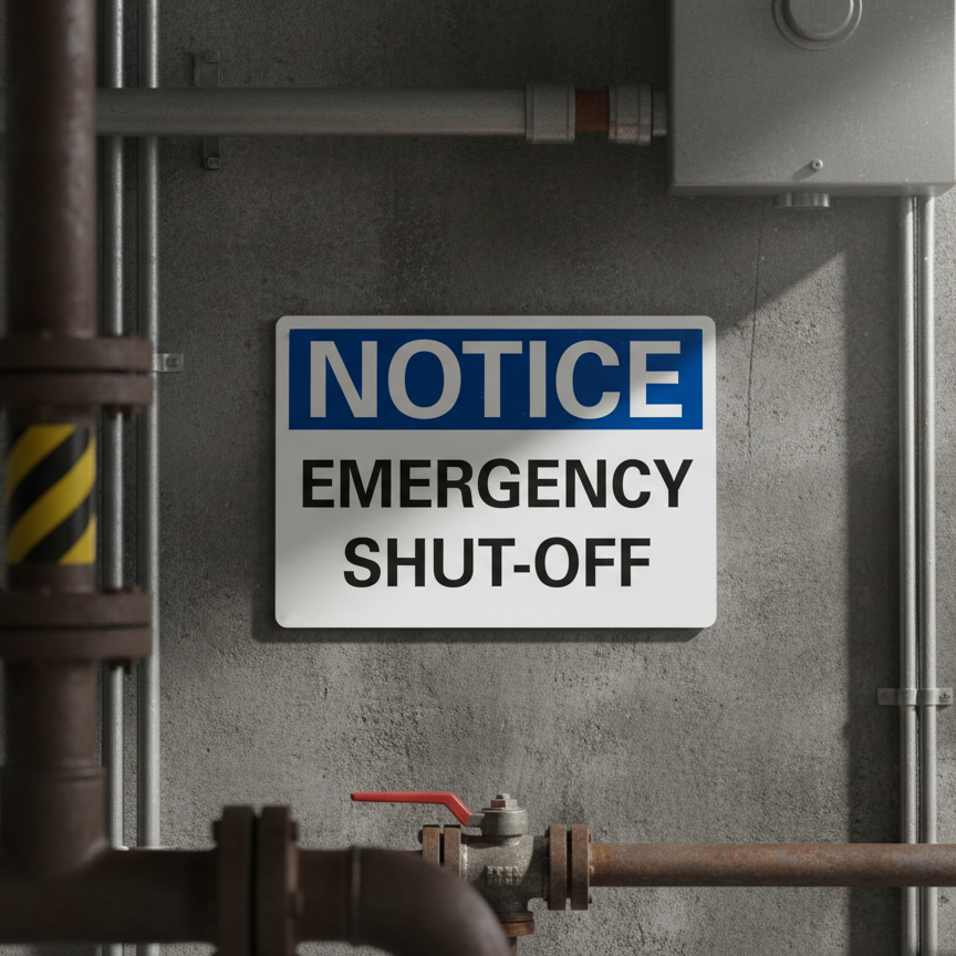 Notice Emergency shut-off - Image 2