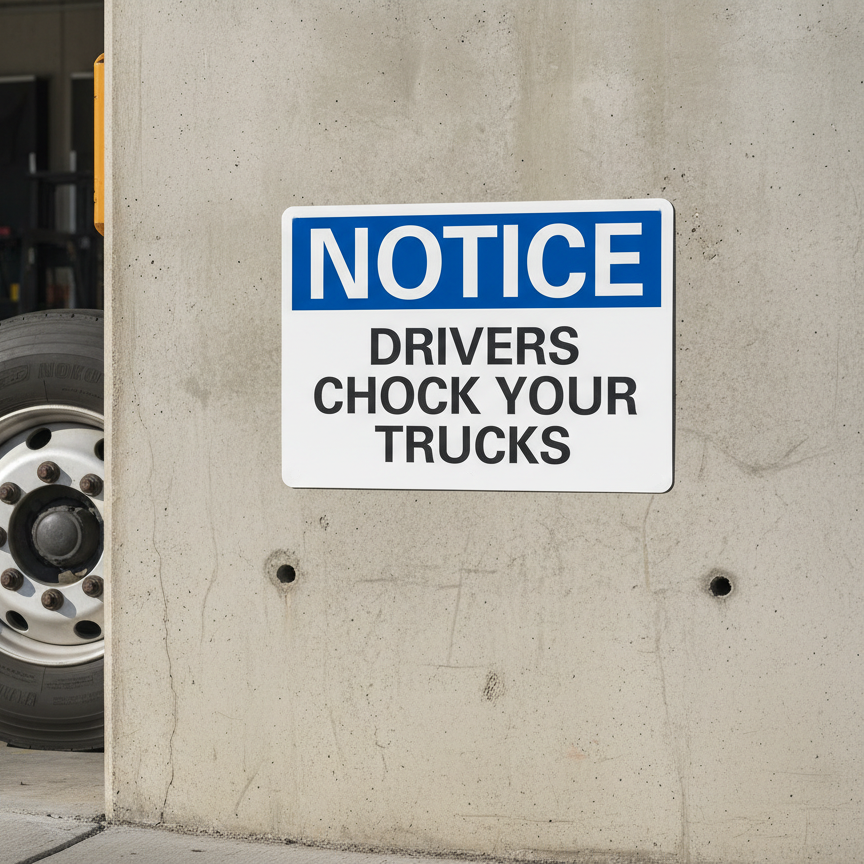 Notice Drivers chock your trucks - Image 2