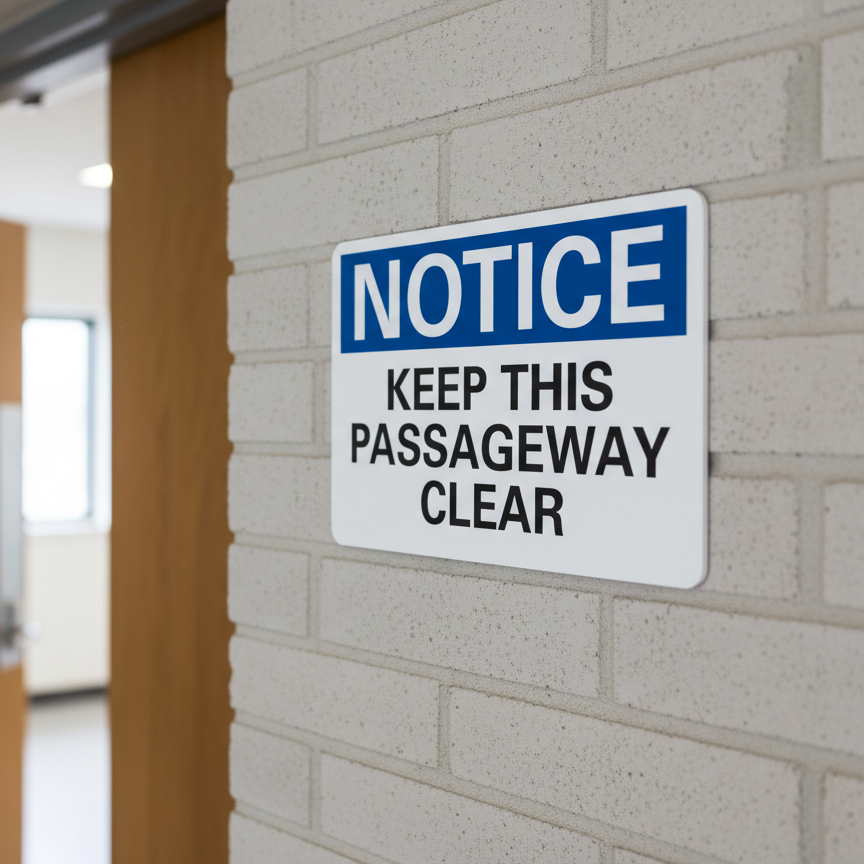 Notice Keep this passageway clear - Image 2