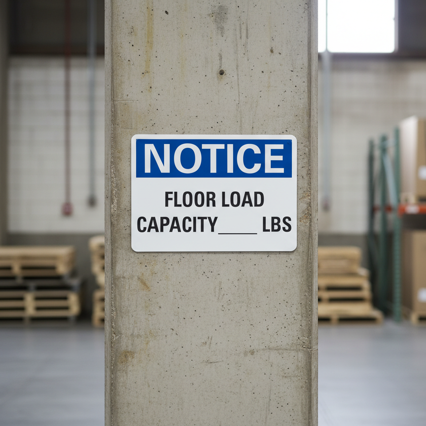 Notice Floor load capacity____ lbs - Image 2