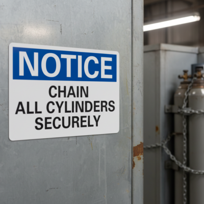 Notice Chain all cylinders securely