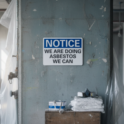 Notice We are doing asbestos we can