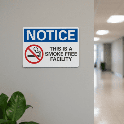 This is a smoke-free facility English
