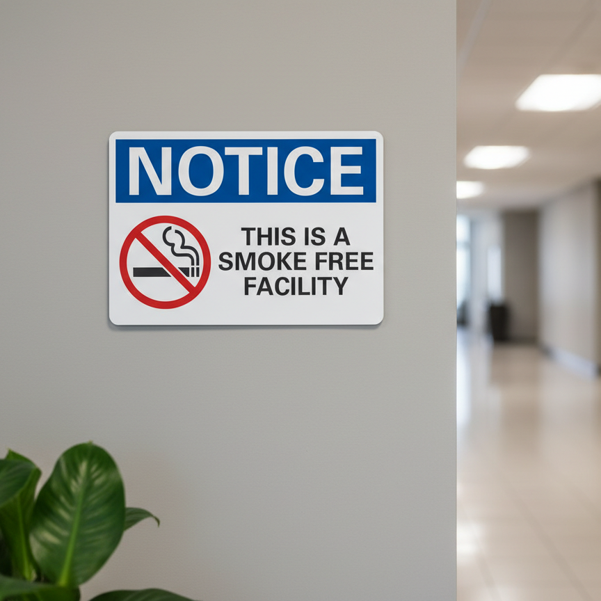 This is a smoke-free facility English - Image 2
