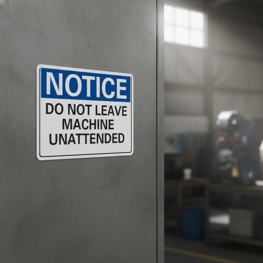 Notice Do not leave machine unattended - Image 2