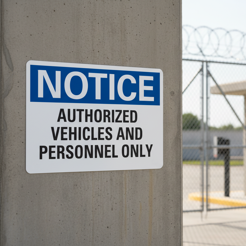 Notice Authorized vehicles and personnel only - Image 2