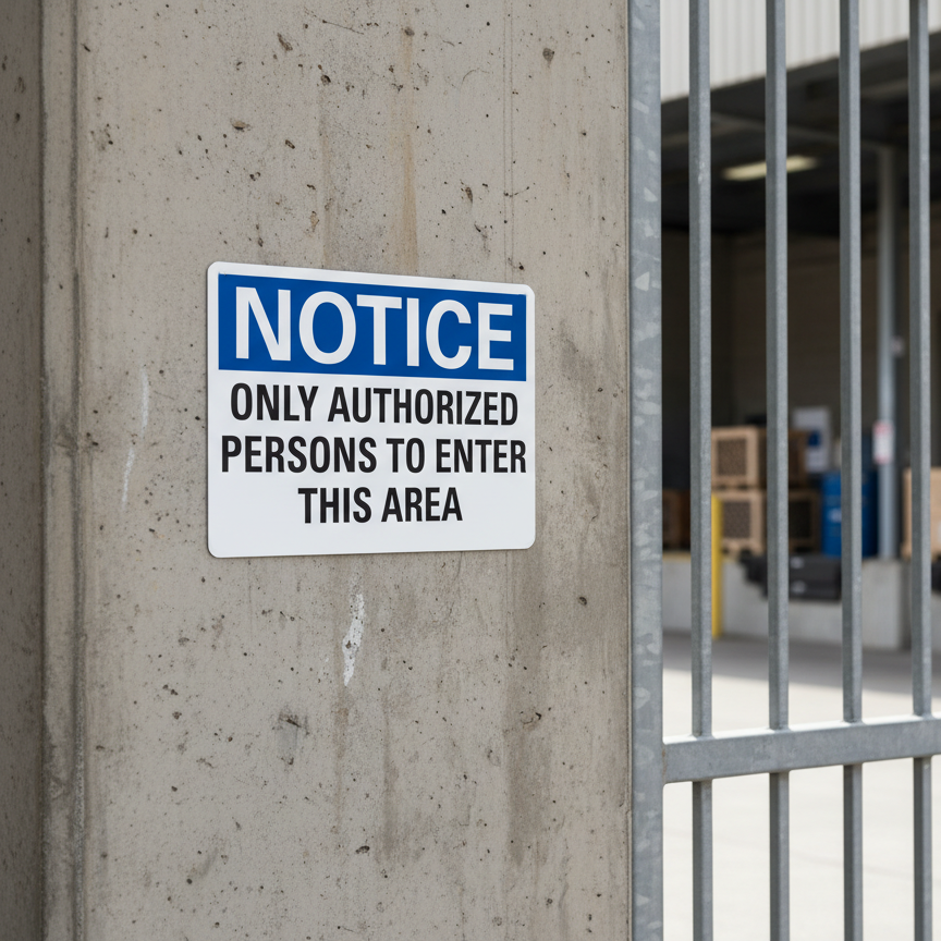 Notice Only authorized persons to enter this area - Image 2