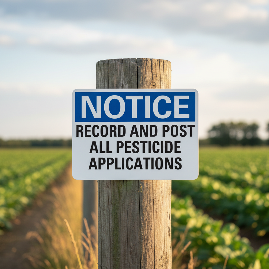 Notice Record and post all pesticide applications