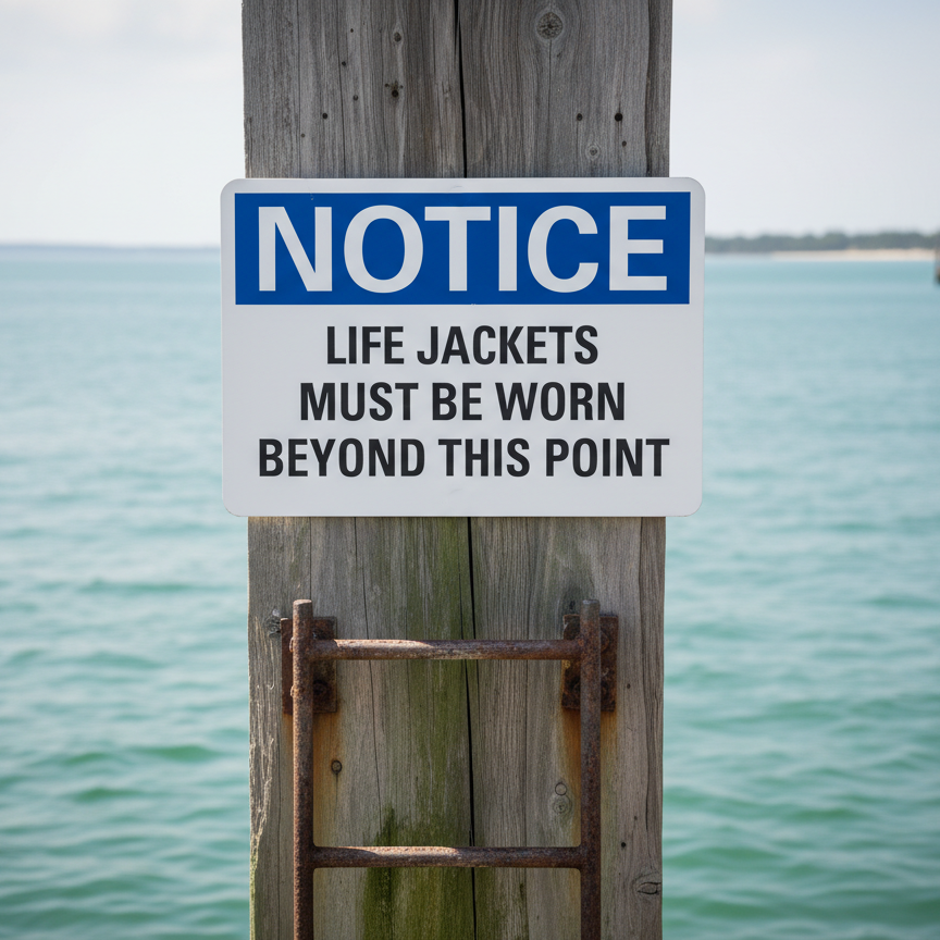 Notice Life jackets must be worn beyond this point - Image 2