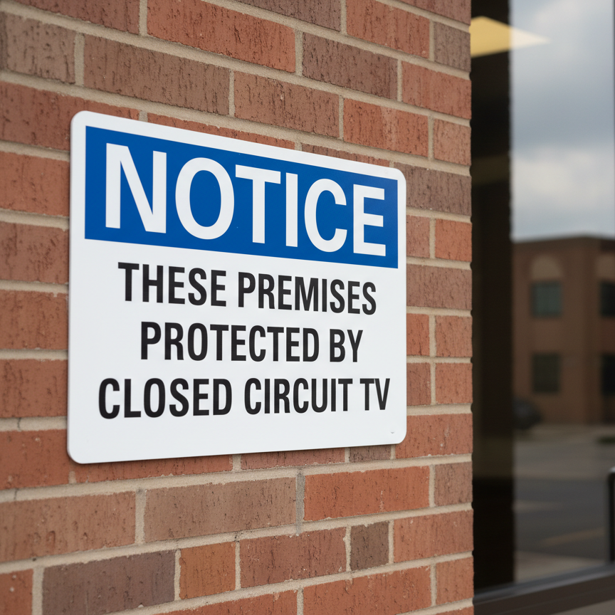 Notice These premises protected by closed circuit tv - Image 2