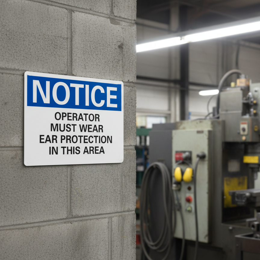 Notice Operator must wear ear protection in this area - Image 2