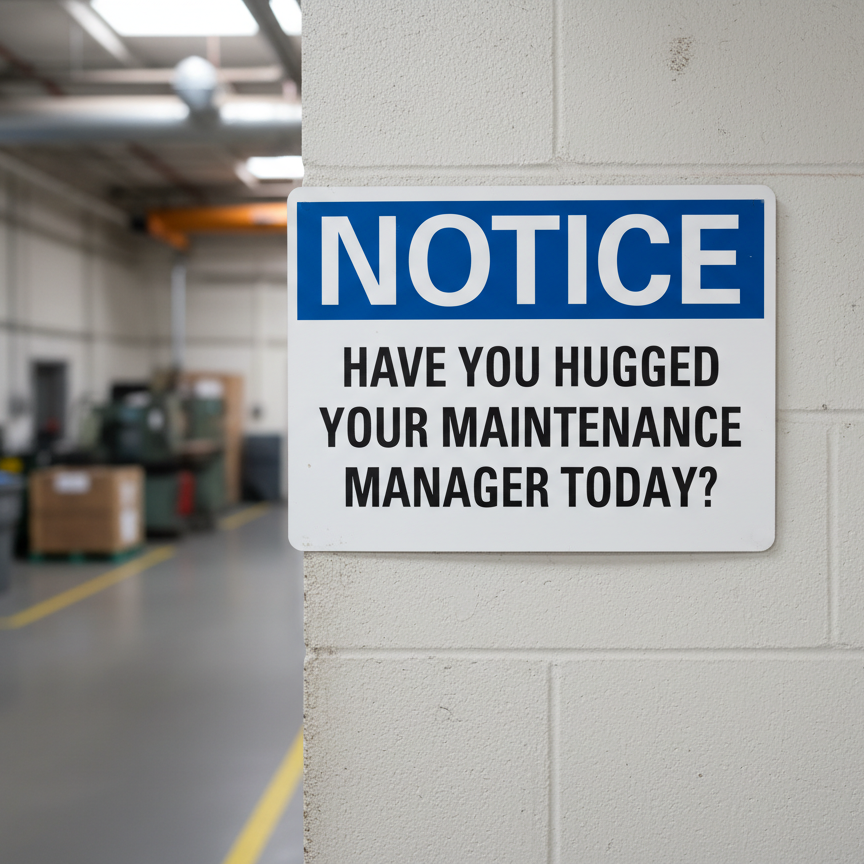 Notice Have you hugged your maintenance manager today? - Image 2