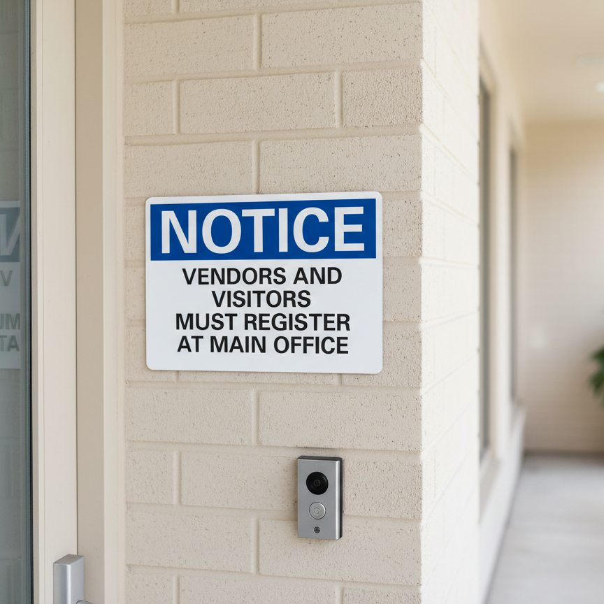 Notice Vendors and visitors must register at main - Image 2