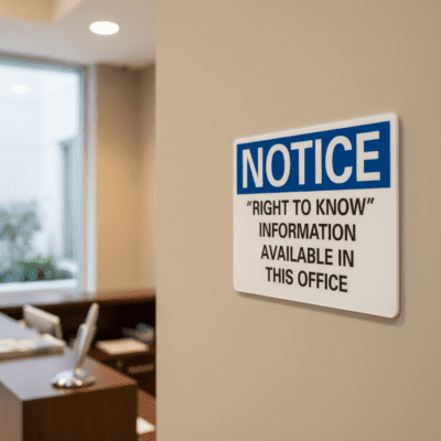 Notice Right to know information available in this