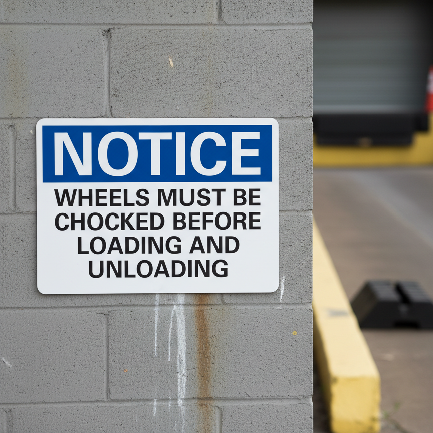 Notice Wheels must be chocked before loading and - Image 2