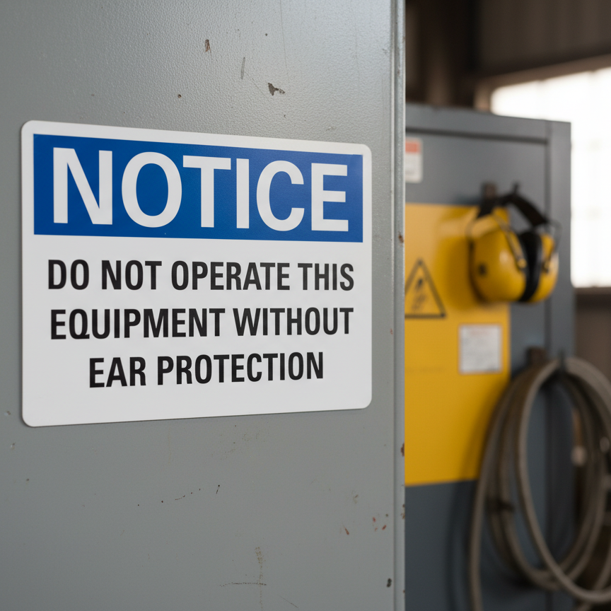 Notice Do not operate this equipment without ear