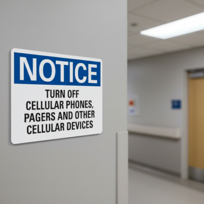 Notice Turn off cellular phones pagers and other