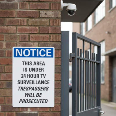 Notice This area is under 24 hour tv surveillance