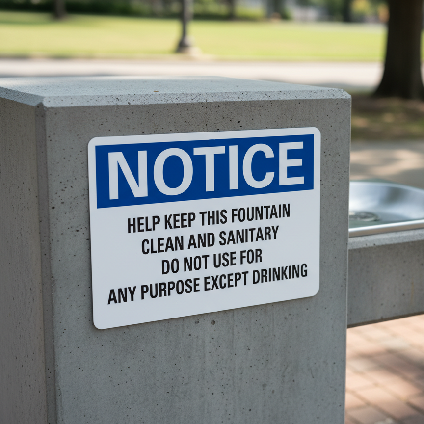 Notice Help keep this fountain clean and sanitary do - Image 2