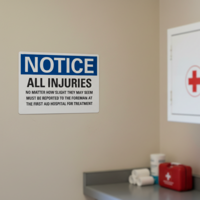 Notice All injuries no matter how slight they may seem