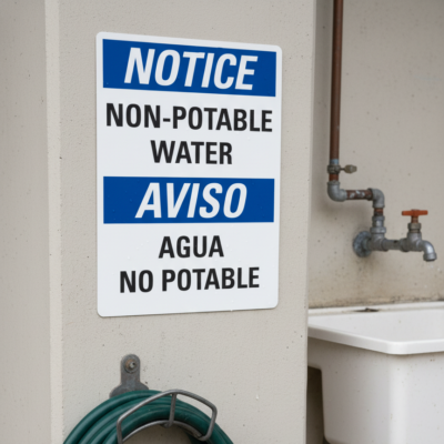 Non-Potable Water/Agua No Potable