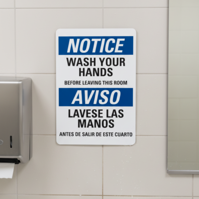 Wash Your Hands Before Leaving This Room/