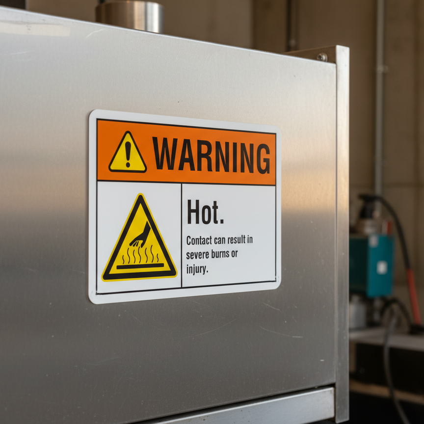 Warning Hot. Contact can result in severe burns or - Image 2