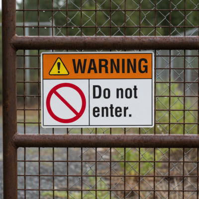 Warning Do not enter.