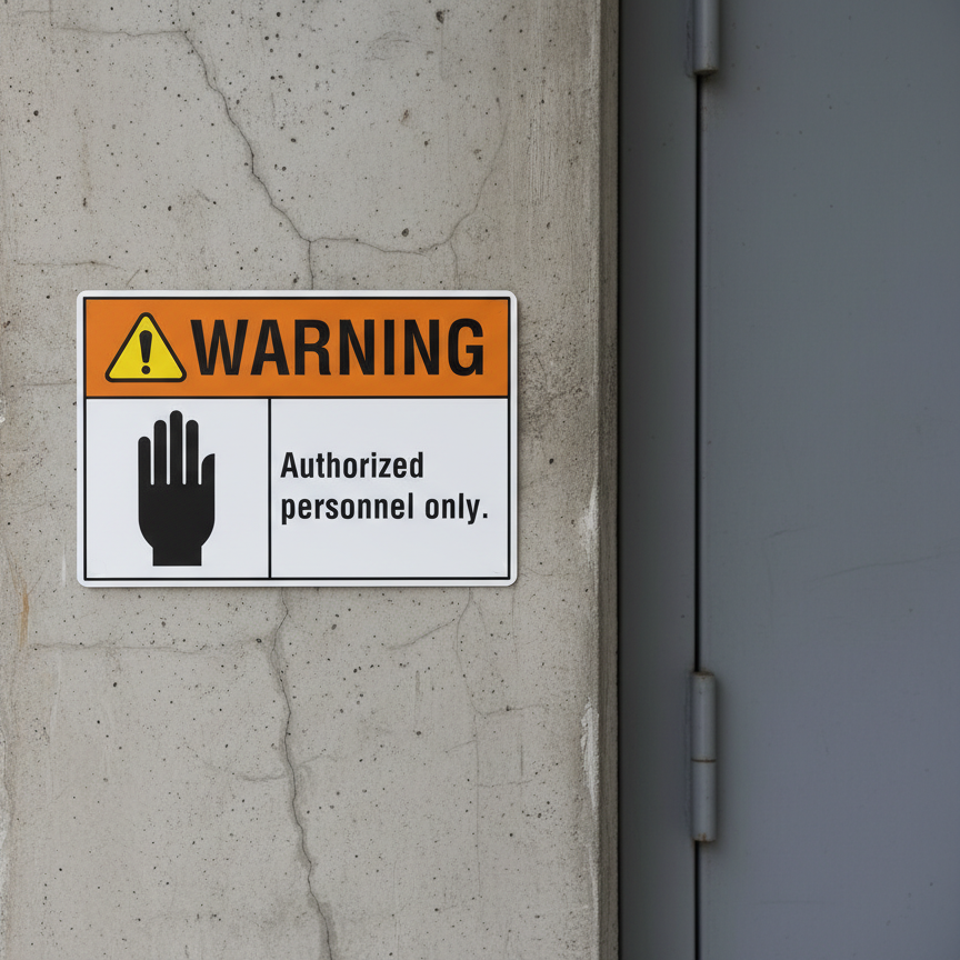 Warning Authorized personnel only - Image 2