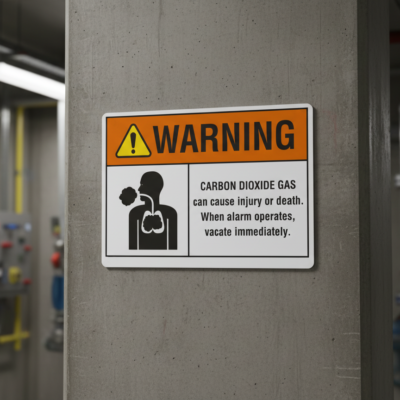 Warning Carbon dioxide gas can cause injury or death.