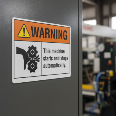 Warning This machine starts and stops automatically