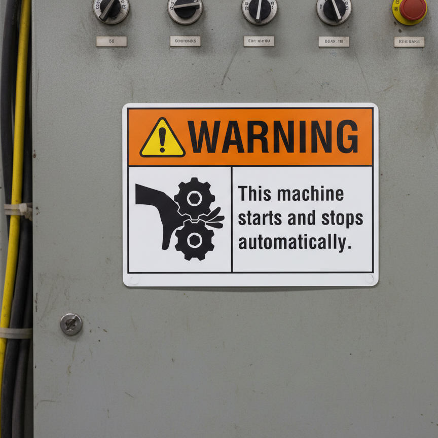 Warning This machine starts and stops automatically - Image 2