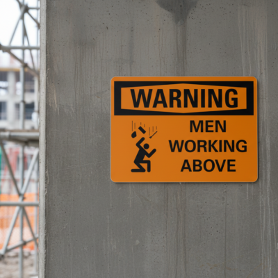Warning Men working above