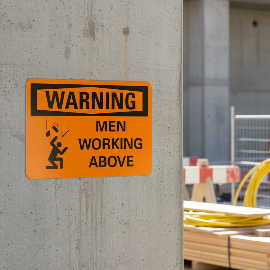 Warning Men working above - Image 2