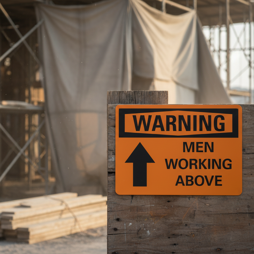 Warning Men working above