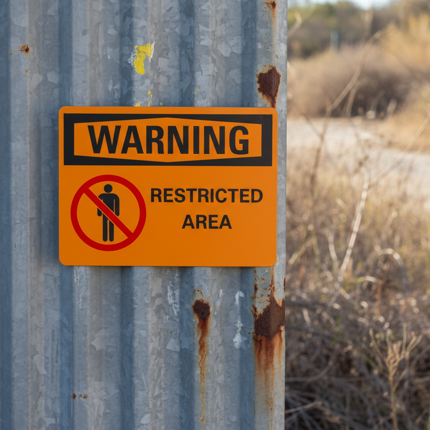 Warning Restricted area - Image 2