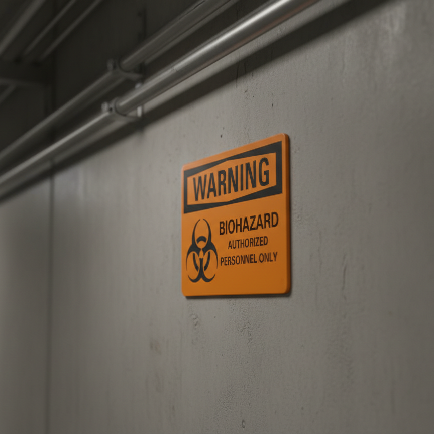 Biohazard authorized personnel only English