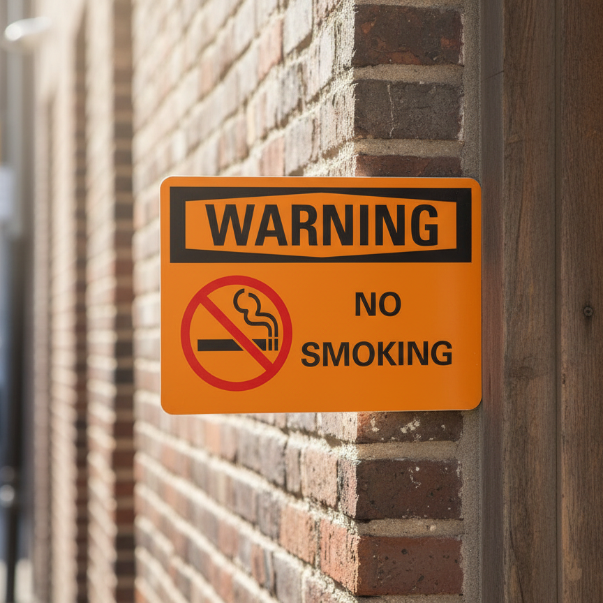 Warning No Smoking (w/graphic)