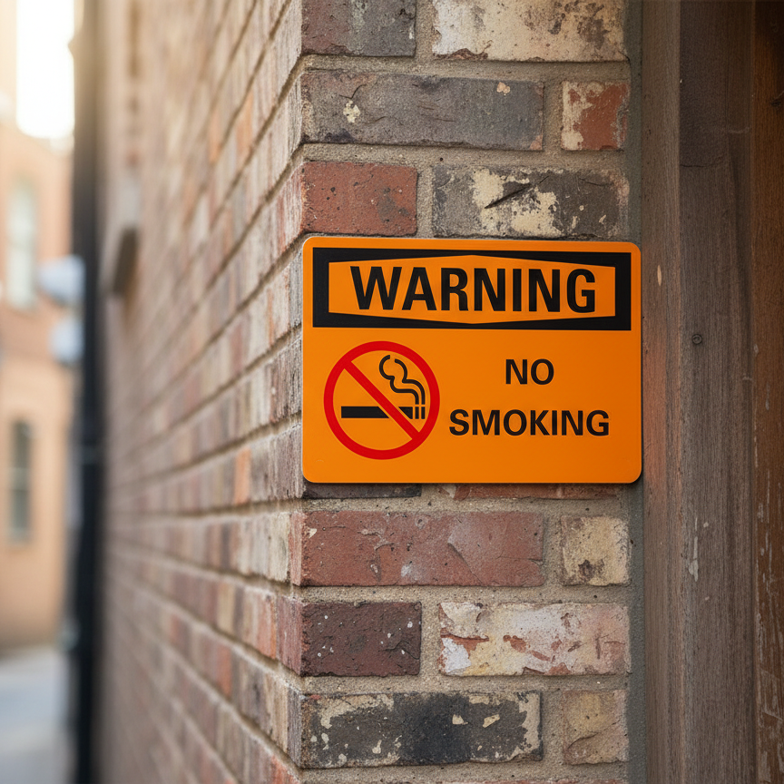 Warning No Smoking (w/graphic) - Image 2