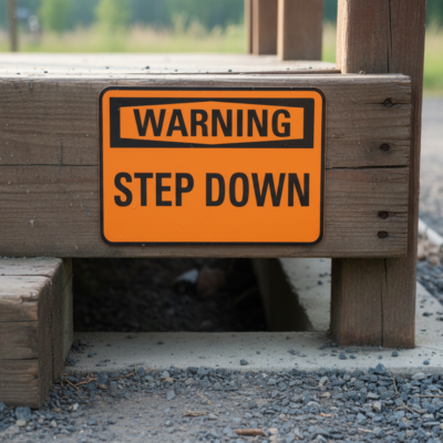 Warning Step down